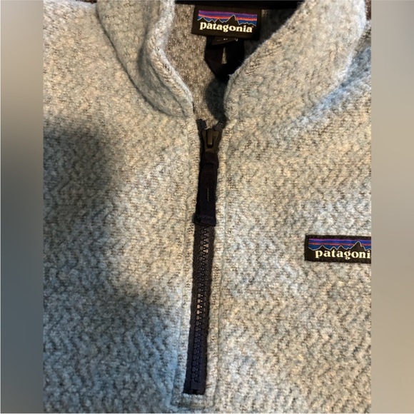 Patagonia Women’s Medium Blue Fleece Quarter Zip Sweater - Picture 4 of 6